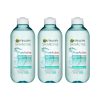 Garnier Pure Active Micellar Facial Cleansing Water for Combination, Oily and Sensitive Skin, Purifying Face and Eye Make-up Remover and Cleanser, 400 ml Pack of 3